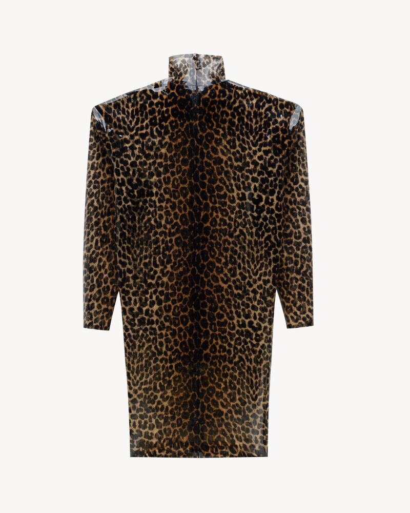 boxy dress in leopard silicone