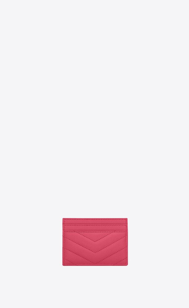 CASSANDRE SAINT LAURENT MATELASSÉ card case in grain de poudre embossed leather | Saint Laurent | YSL.com