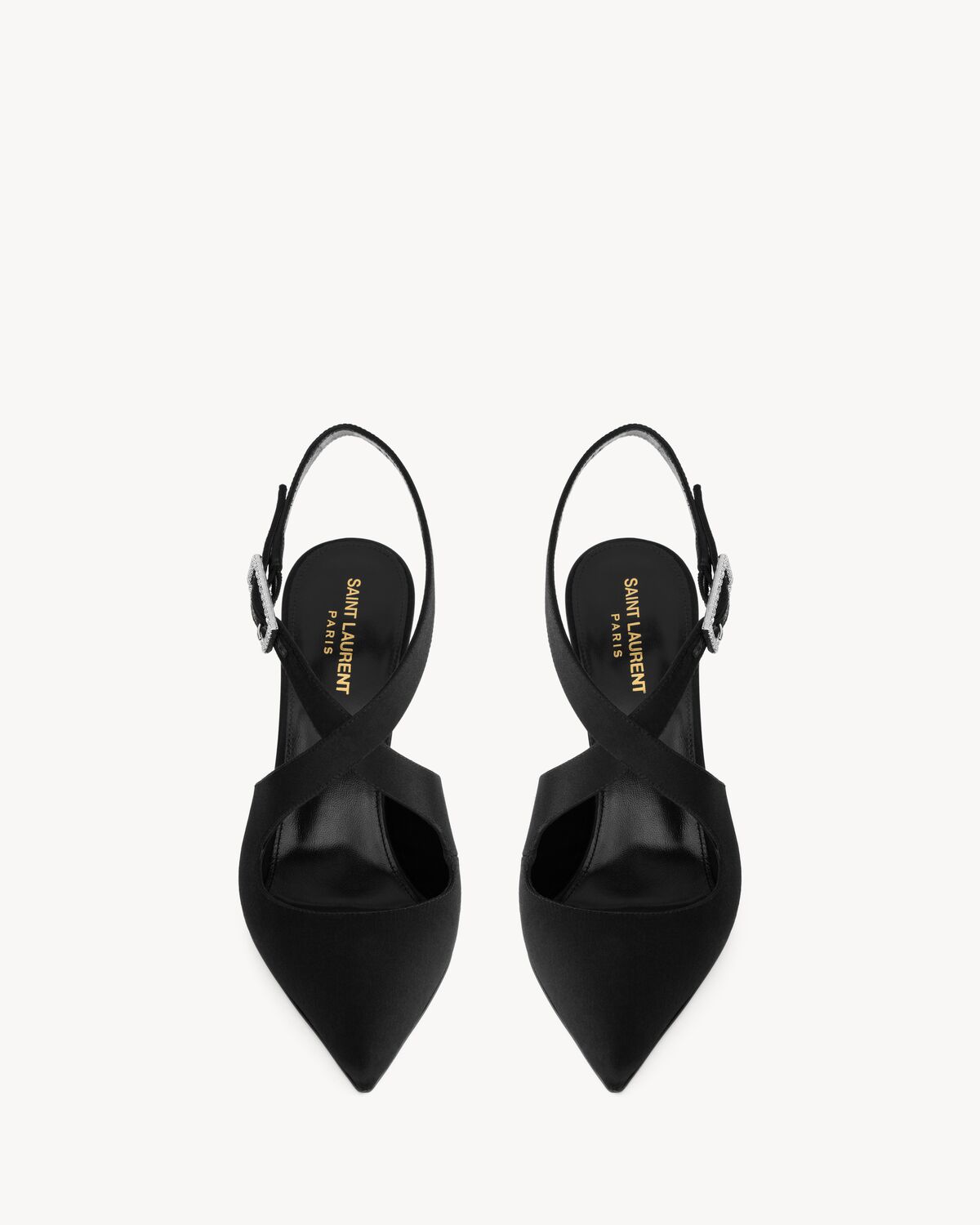 spontini slingback pumps in satin crepe