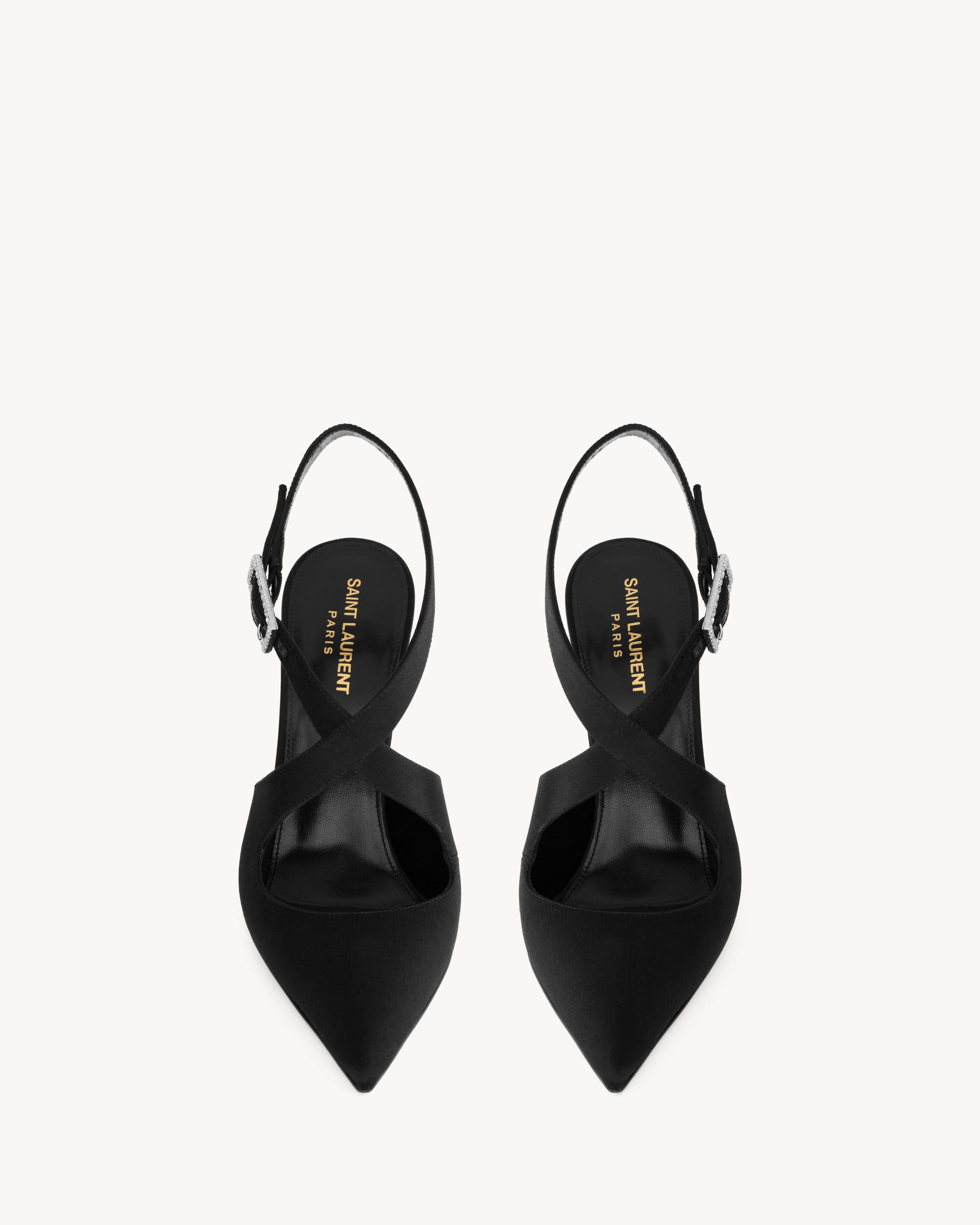 SPONTINI slingback pumps in satin crepe