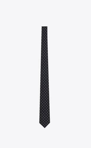 corbata con motivo de lunares de jacquard de seda