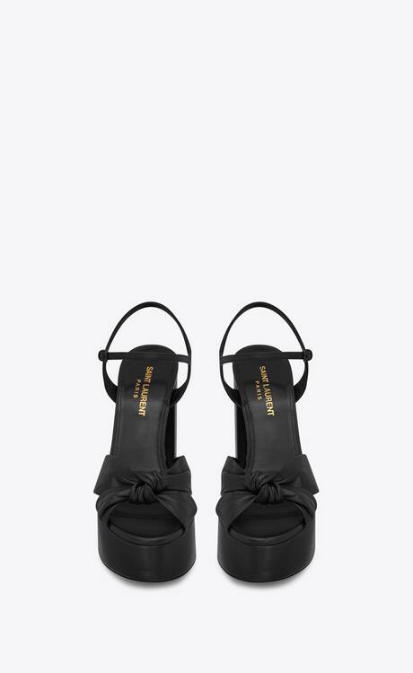 BIANCA Platform sandals in smooth leather | Saint Laurent | YSL.com