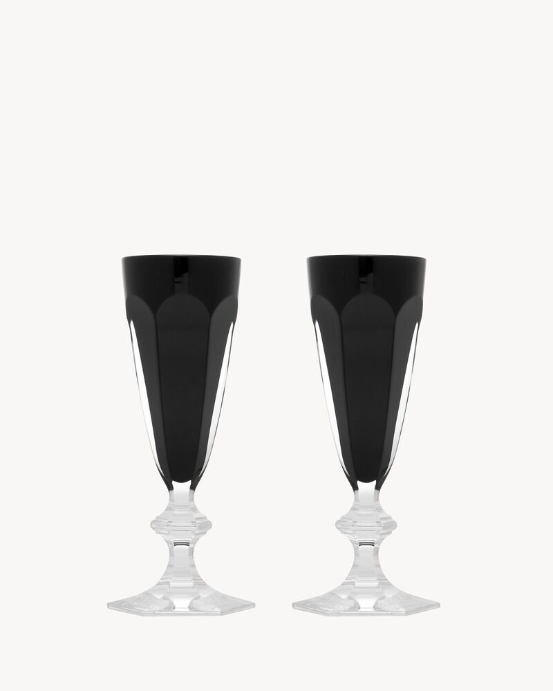 Baccarat黑色水晶酒杯