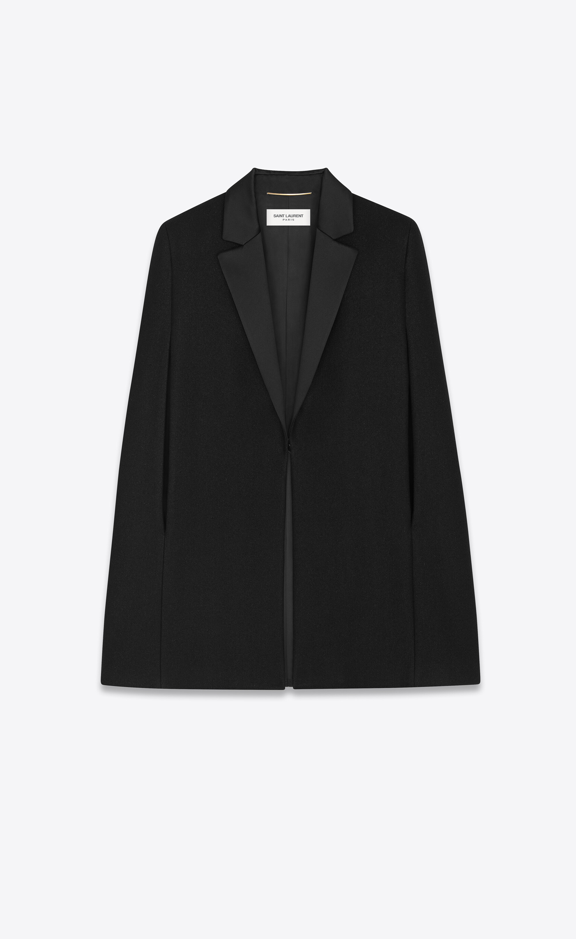 Tuxedo Cape In Wool Felt Saint Laurent Ysl Com Tuxedo Cape In Wool Felt Saint Laurent Ysl Com