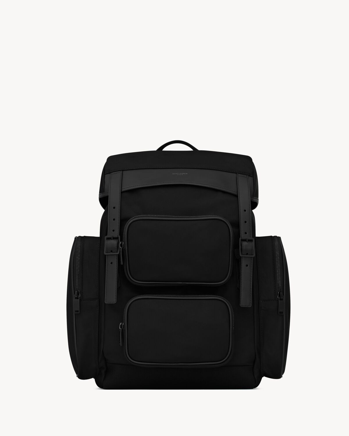 CITY MULTI-POCKET BACKPACK IN ECONYL®, SMOOTH LEATHER AND NYLON