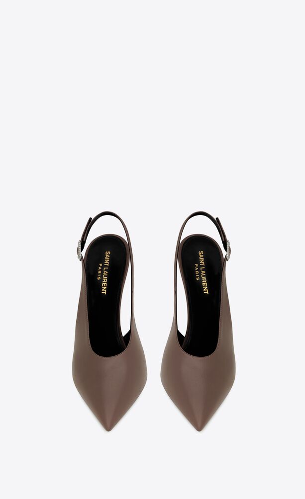 yasmeen slingback pumps in shiny leather