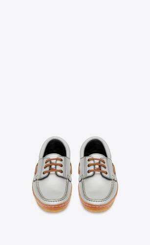 ashe boat shoes in metallized leather