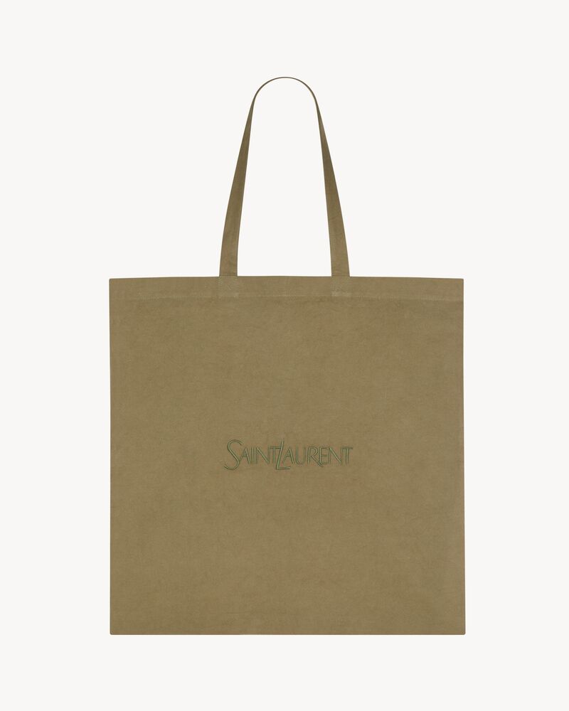OVERSIZED SAINT LAURENT TOTEBAG IN BRUSHED COTTON