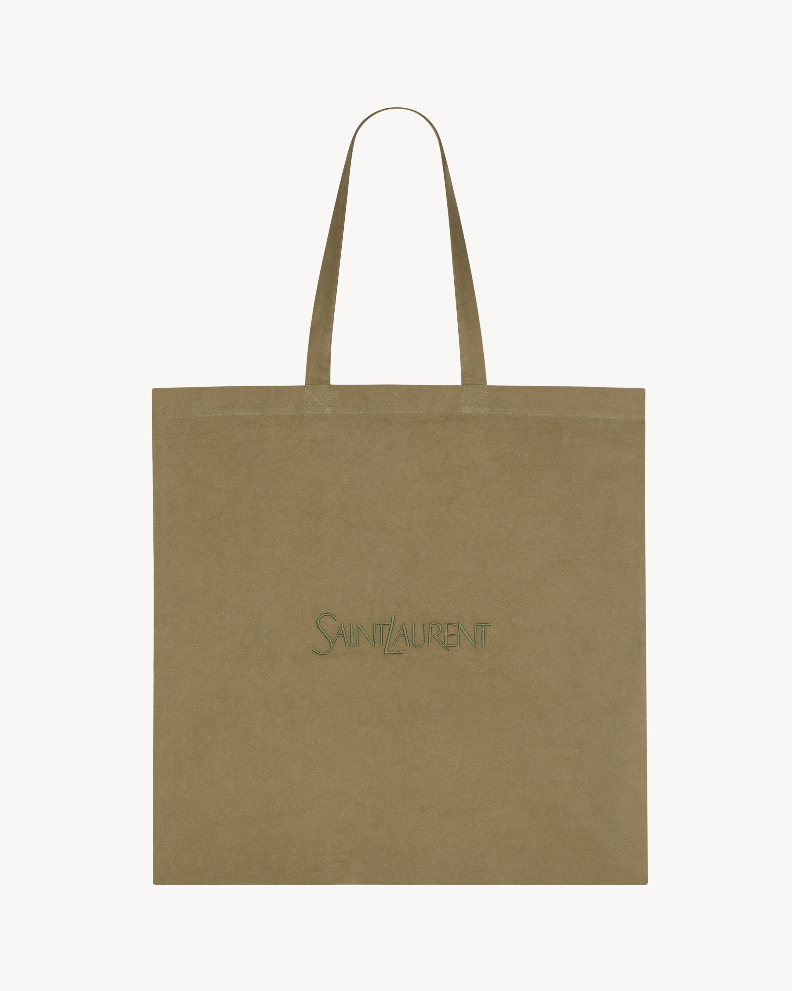 OVERSIZED SAINT LAURENT TOTEBAG IN BRUSHED COTTON