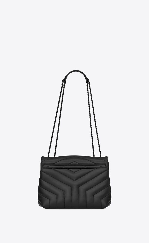 Saint Laurent Loulou Small Chain Bag In Quilted y Leather in Black