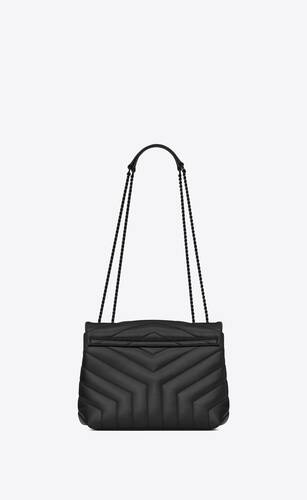 Saint Laurent Loulou Small Leather Shoulder Bag Black