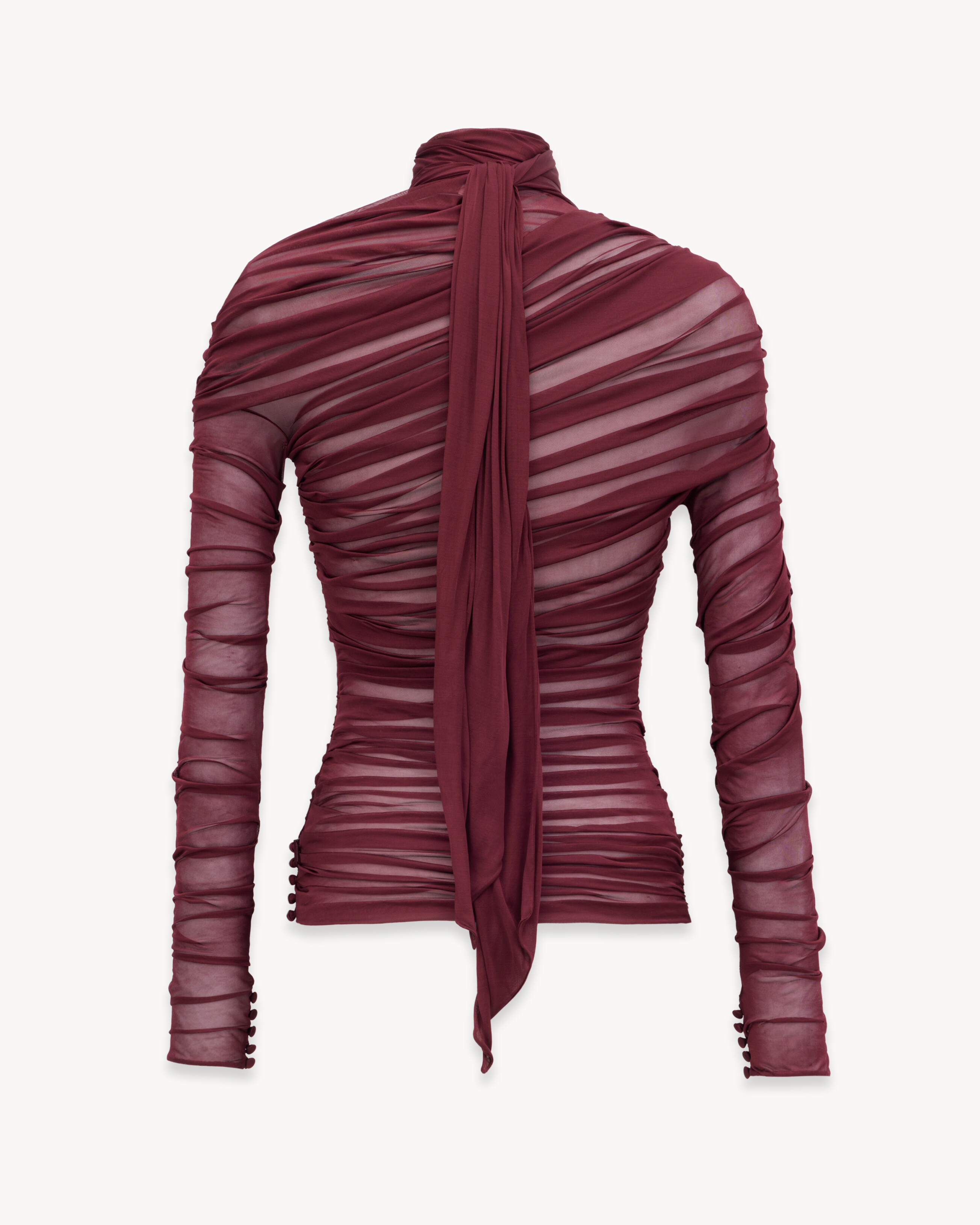 ruched top in jersey voile