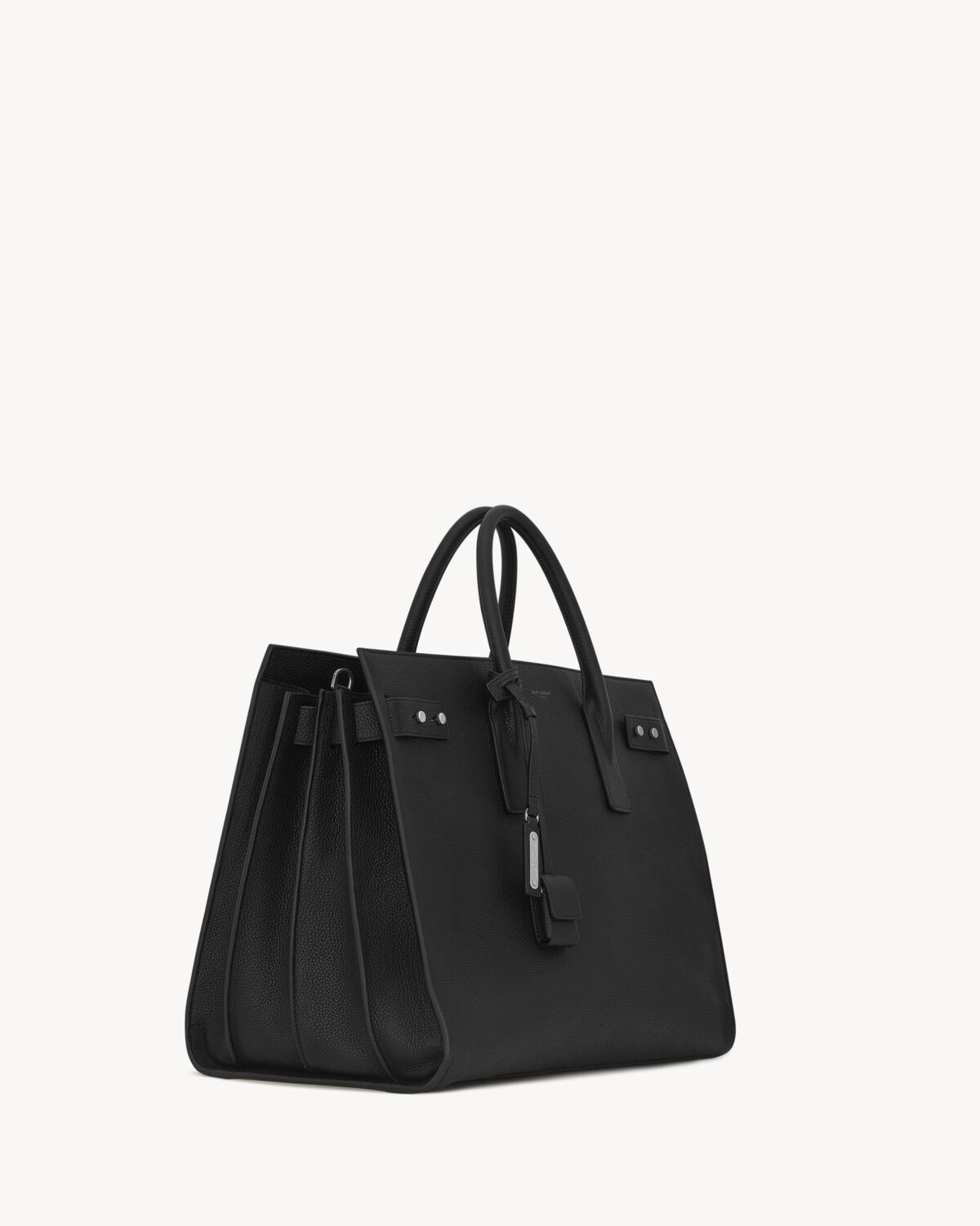 large sac de jour souple bag in black leather