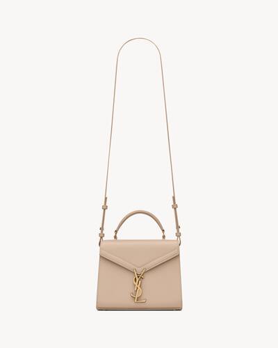 CASSANDRA Mini top handle bag in BOX SAINT LAURENT leather, Saint Laurent