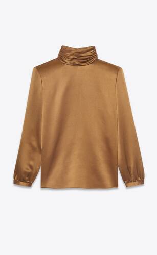 silk turtleneck blouse