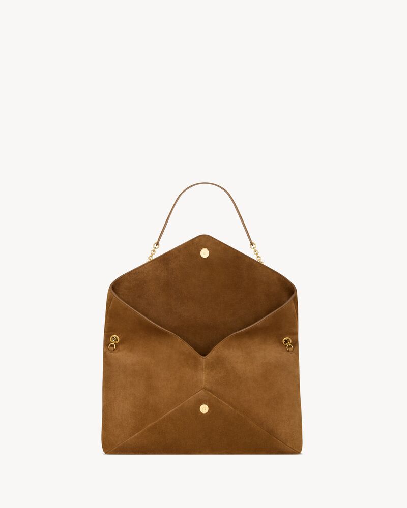 CASSANDRE XXL pouch on chain in suede