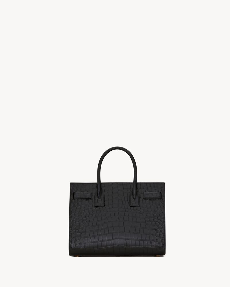 SAC DE JOUR BABY IN MATTE CROCODILE EMBOSSED LEATHER