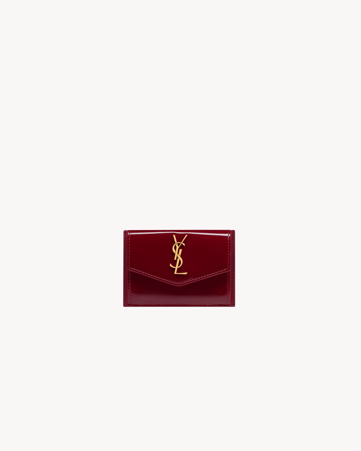 UPTOWN flap card case in patent leather Saint Laurent YSL