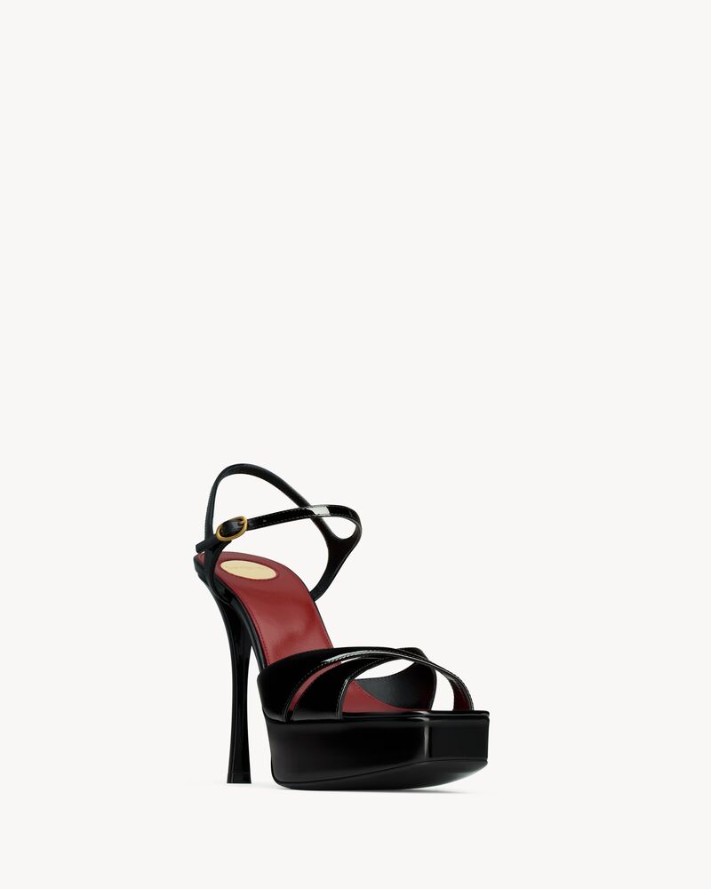 DEBBIE Plateausandalen aus Lackleder