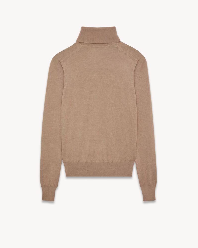 turtleneck sweater in cashmere, wool and silk
