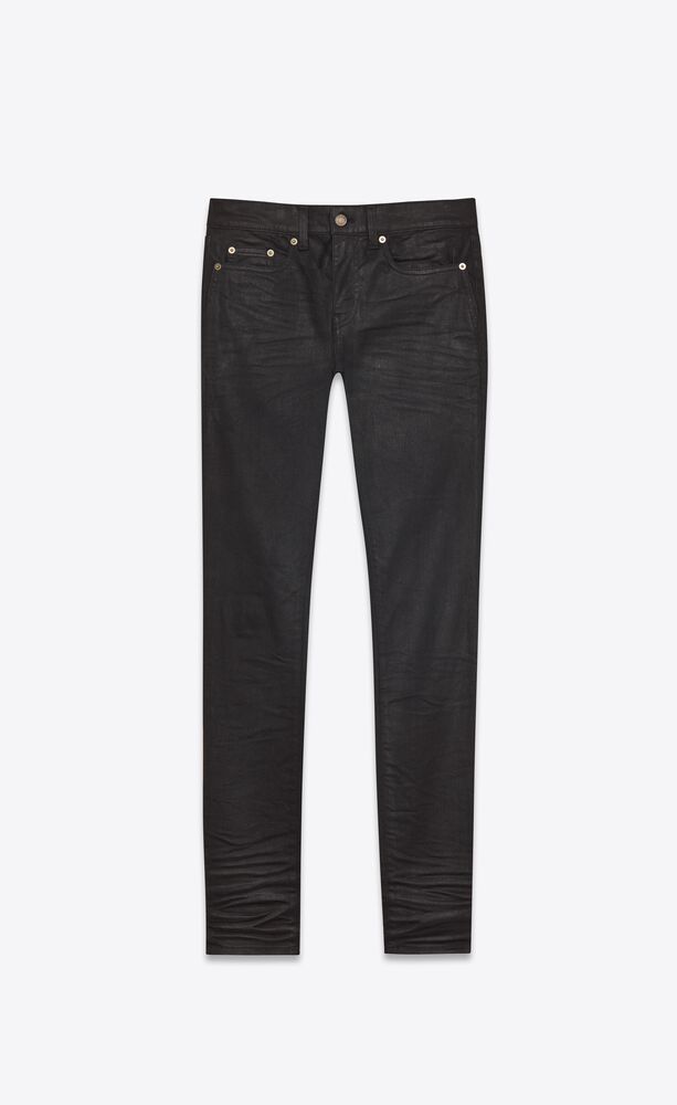 Skinny-fit in coated black denim | Saint Laurent Finland | YSL.com