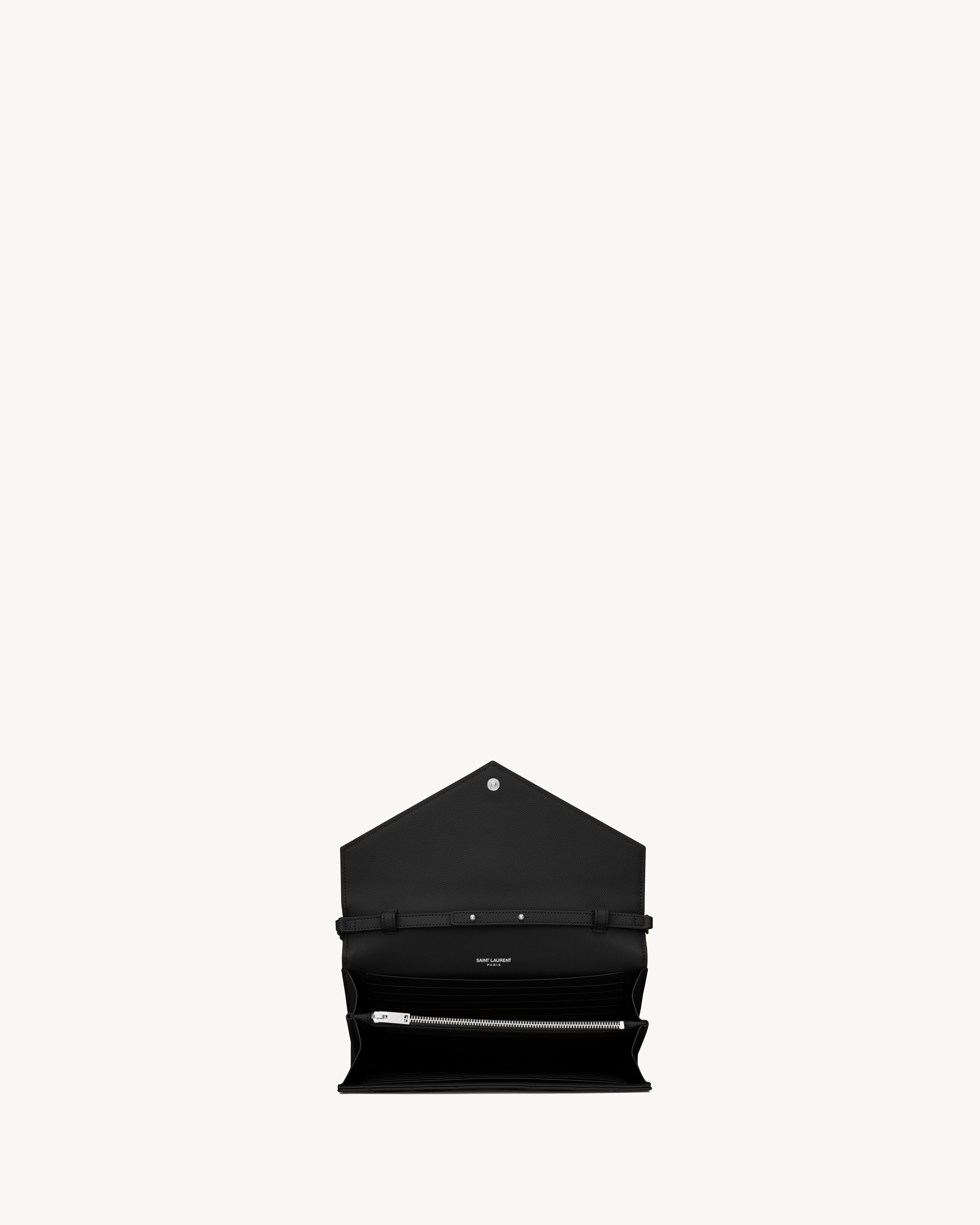CLASSIC CASSANDRE CHAIN WALLET IN GRAIN DE POUDRE LEATHER