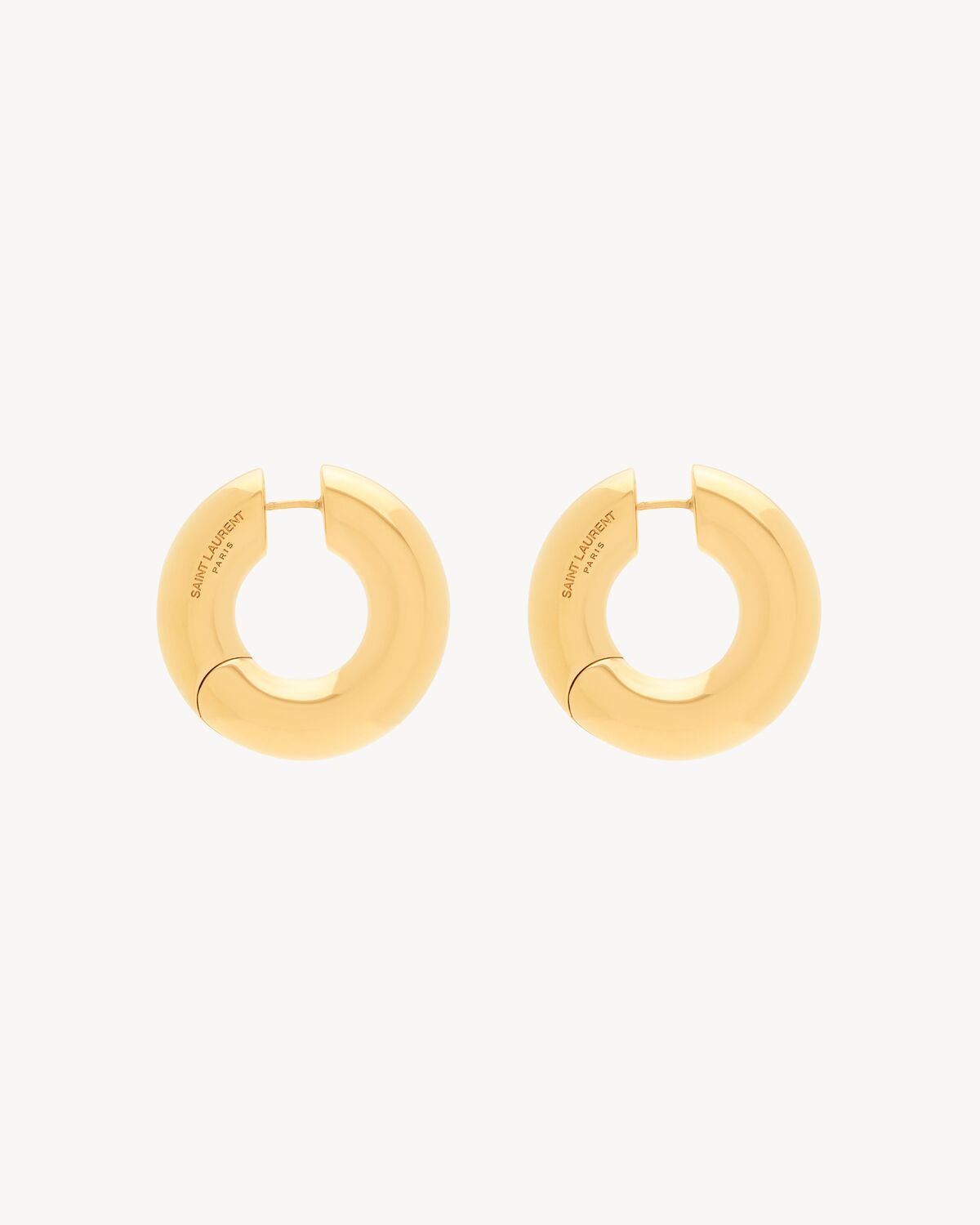 tube hoop earrings in metal