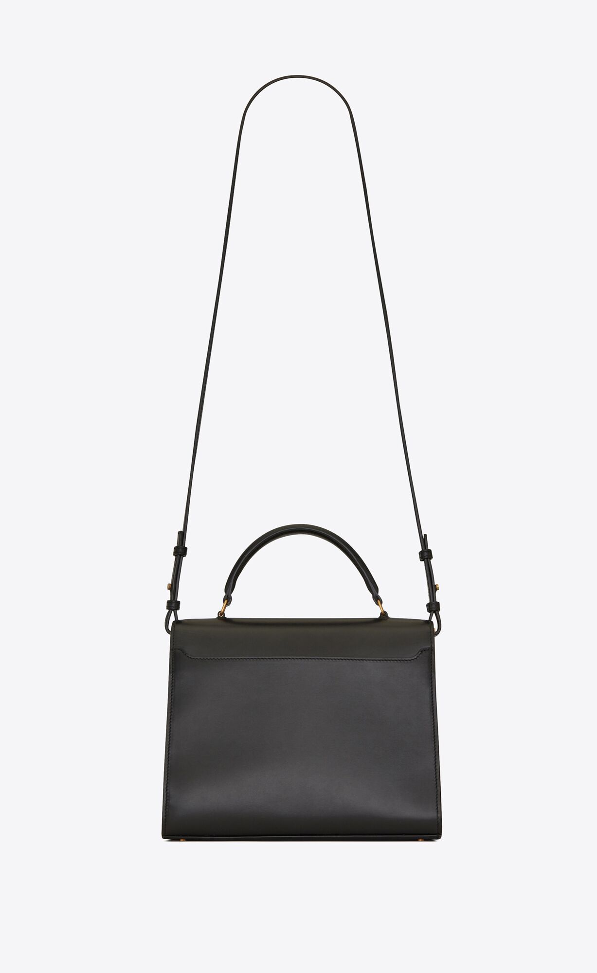 CASSANDRA Medium tophandle bag in smooth leather and suede Saint