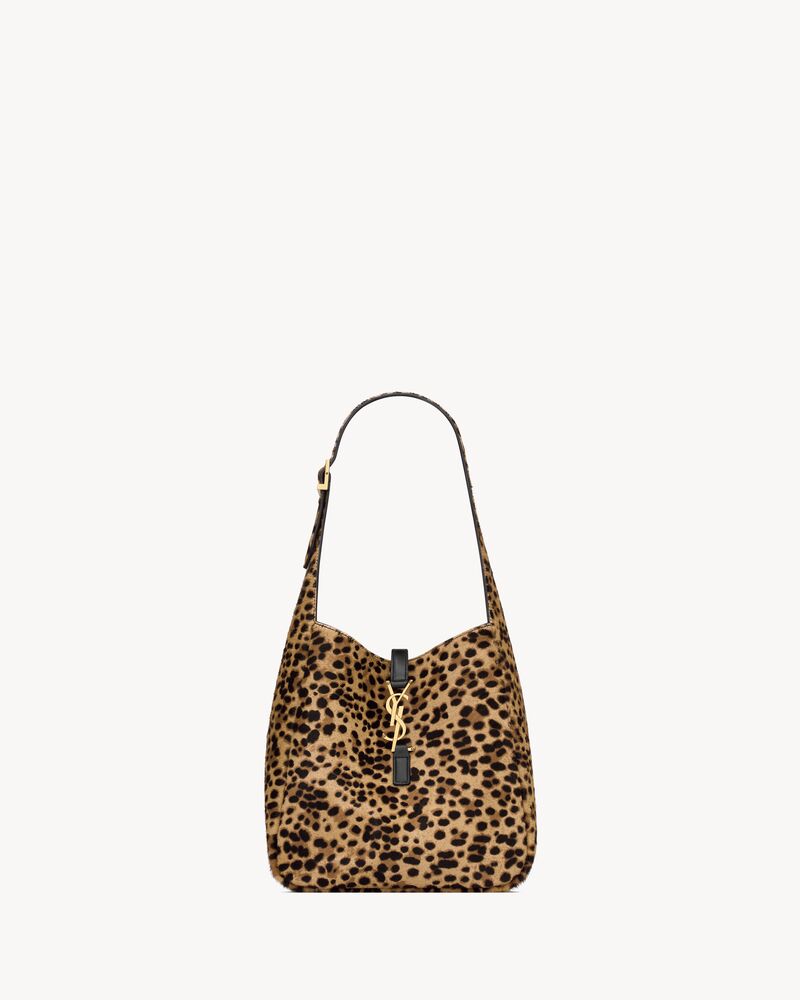 LE 5 A 7 SMALL SOUPLE EN CUIR EFFET PONY LEOPARD