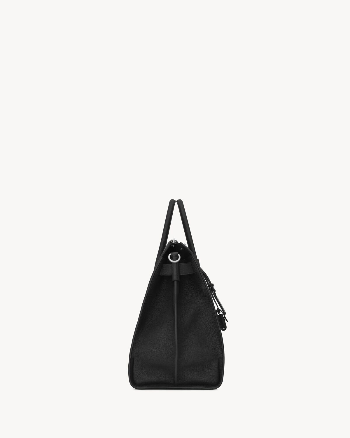 duffle bag large sac de jour souple 48h nera in pelle martellata