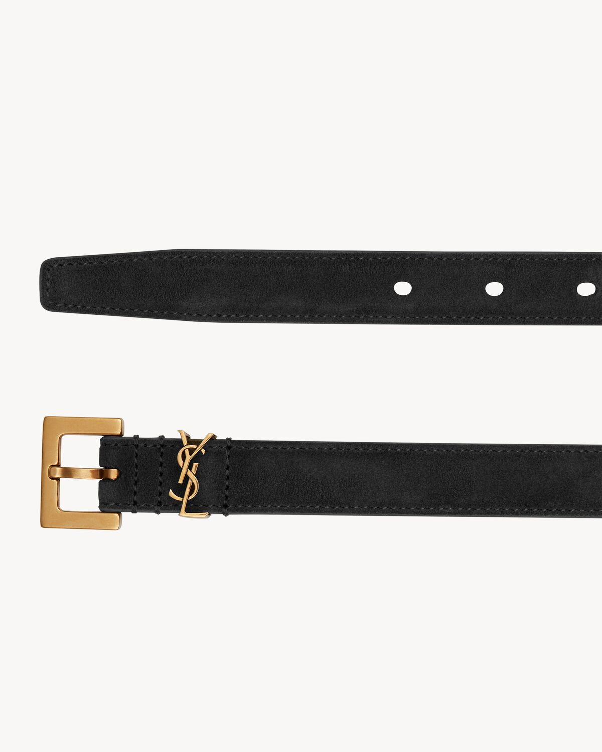 CASSANDRE THIN BELT WITH SQUARE BUCKLE IN SUEDE