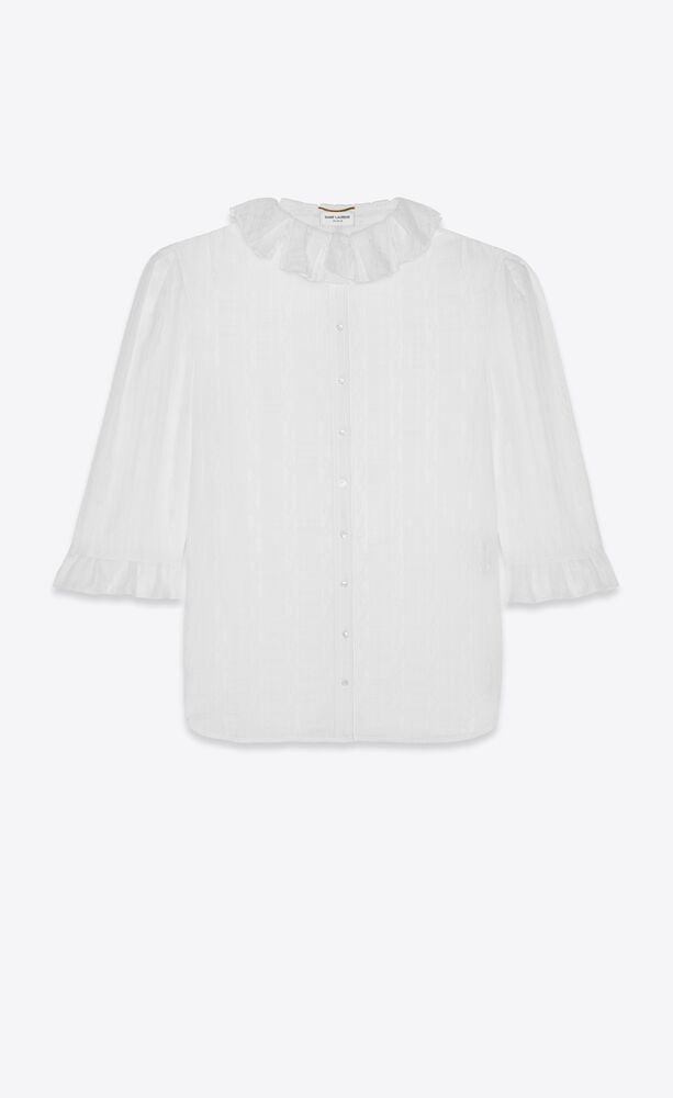 ruffled blouse in lace