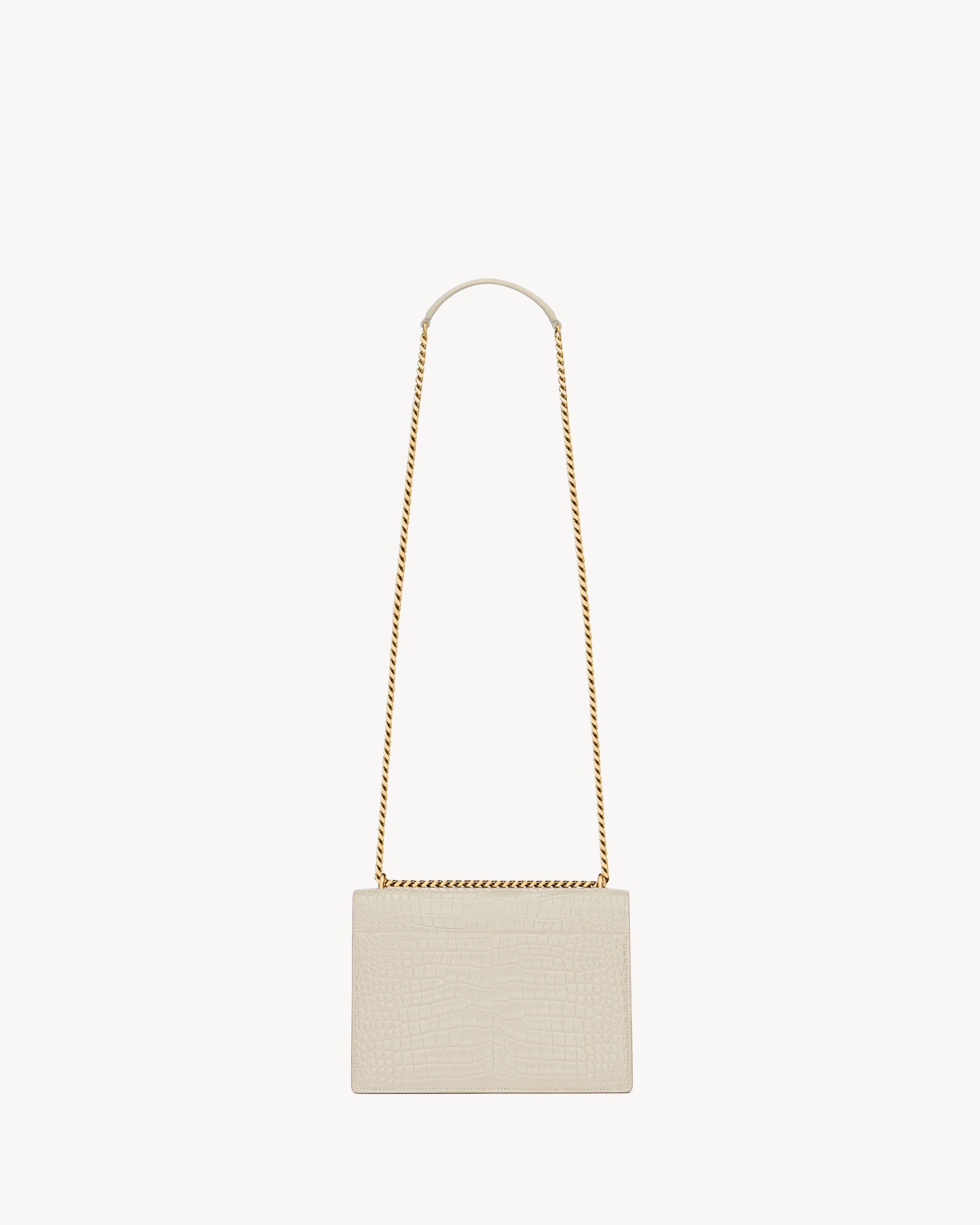 SUNSET MEDIUM IN CROCODILE-EMBOSSED LEATHER