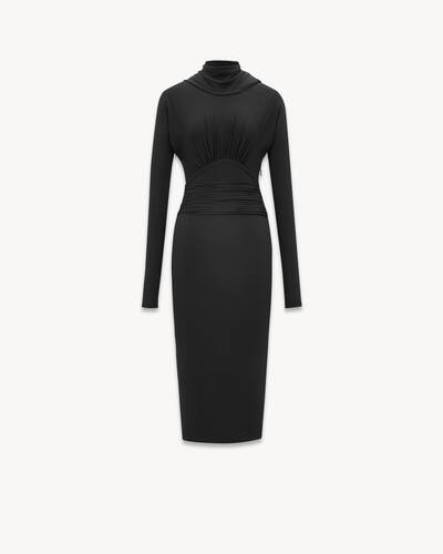 ワンピース Saint Laurent DRESS (673101Y9D39 1000) black-viscose-saint-laurent-