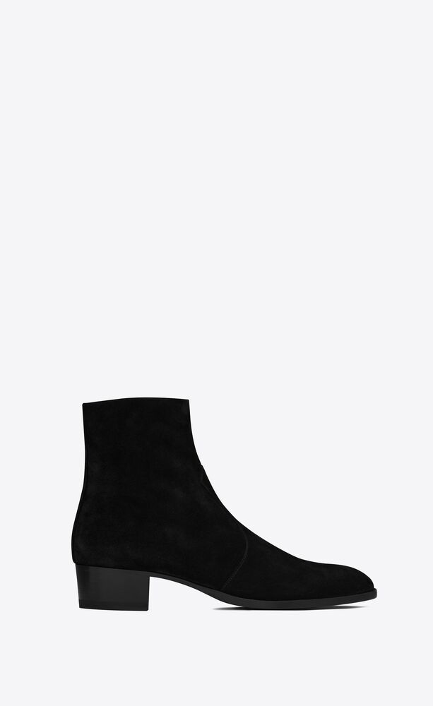 Herren Schuhe Slipper Saint Laurent Wildleder Espadrilles aus Veloursleder in Schwarz für Herren 