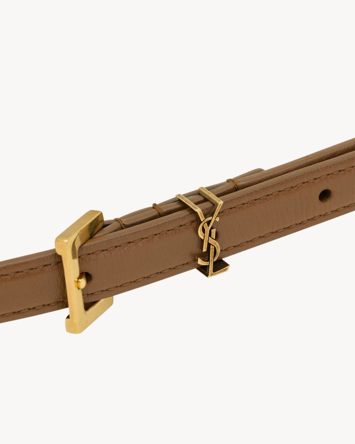 CASSANDRE extra thin belt in smooth leather