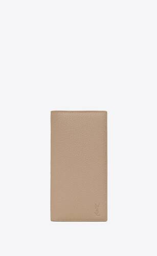 cassandre shadow saint laurent continental wallet in grained leather