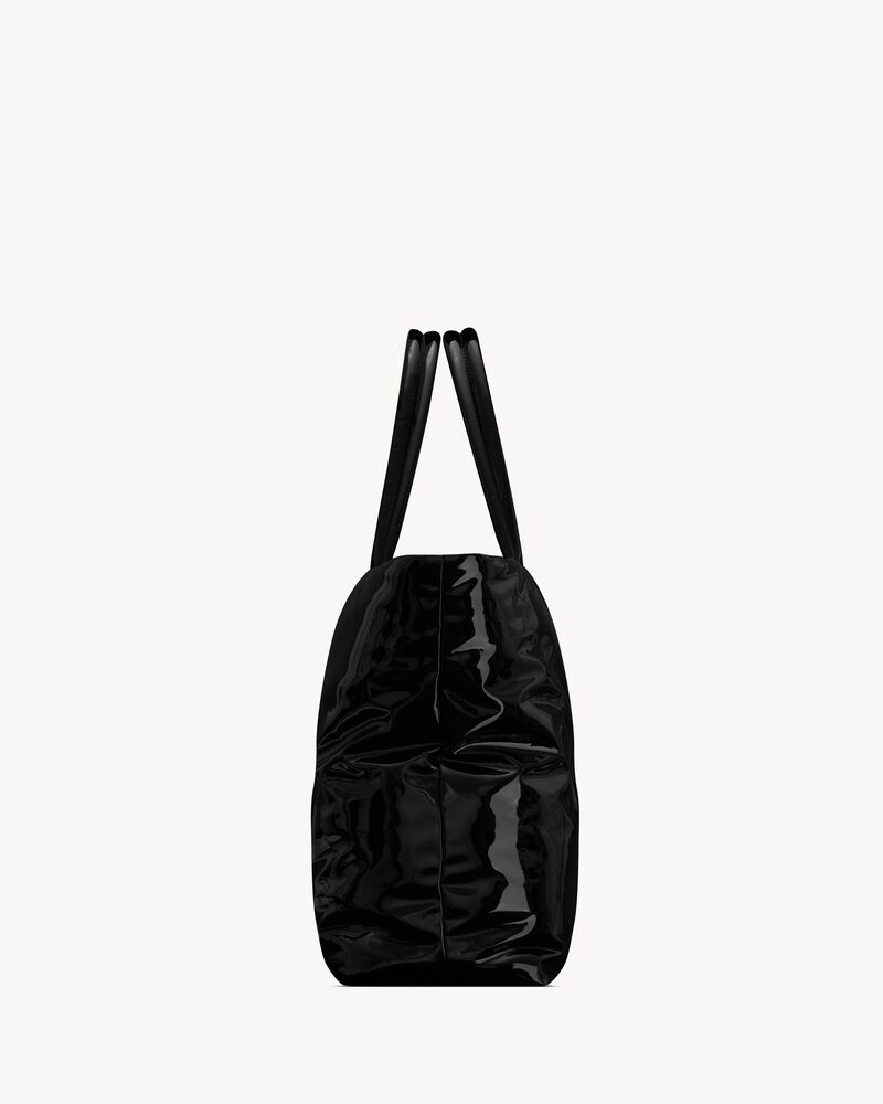 saint laurent maxi tote in patent canvas