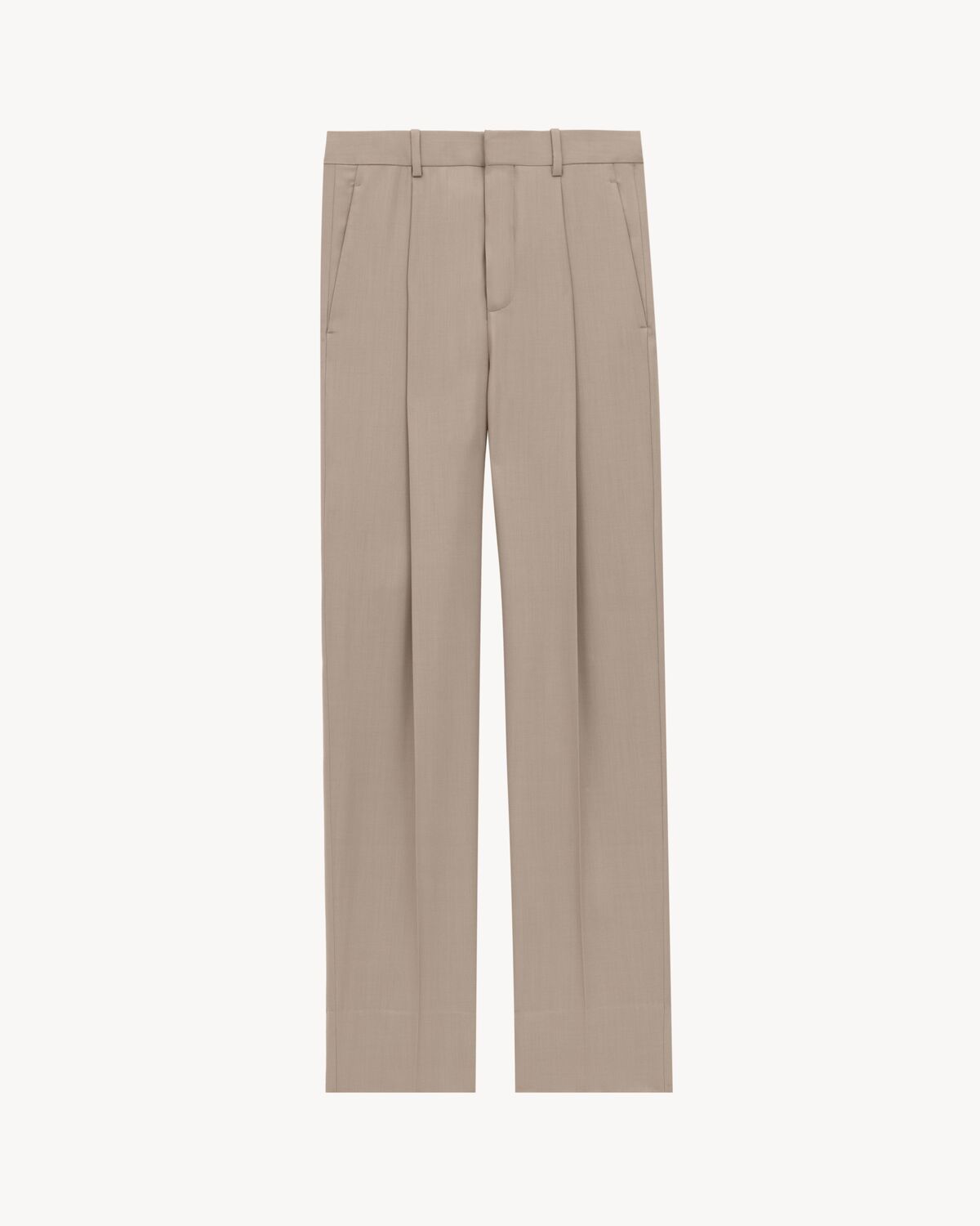 high-waisted pants in cashmere