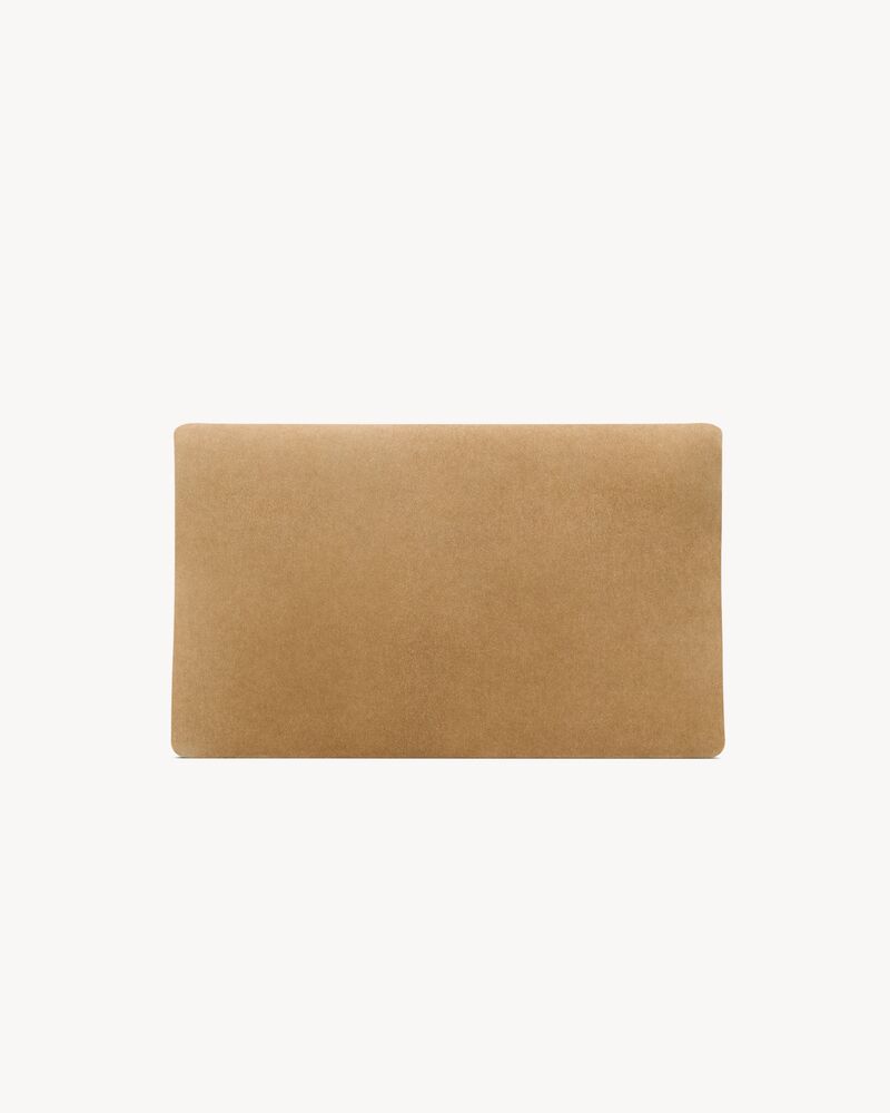 CASSANDRE grande pochette enveloppe en suède