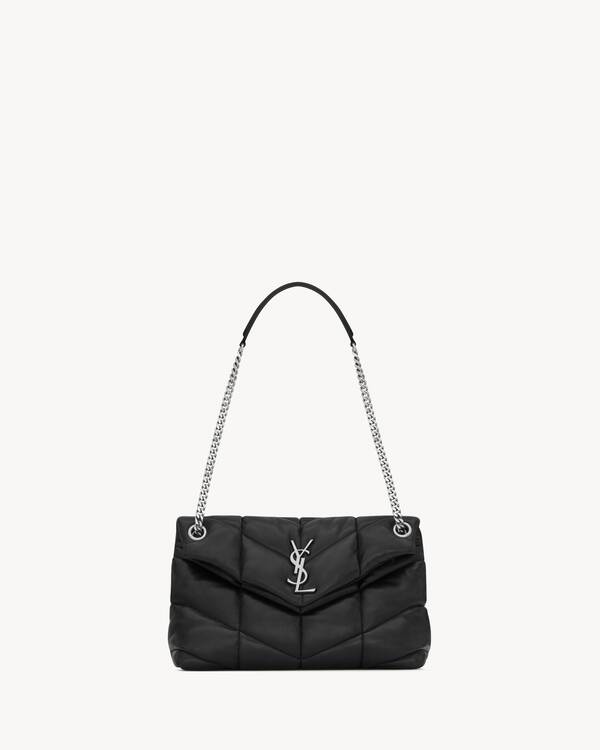 YSL 黒 キルティングバッグ 大きめ パファー ミディアム（キルティングナッパレザー） ブラック