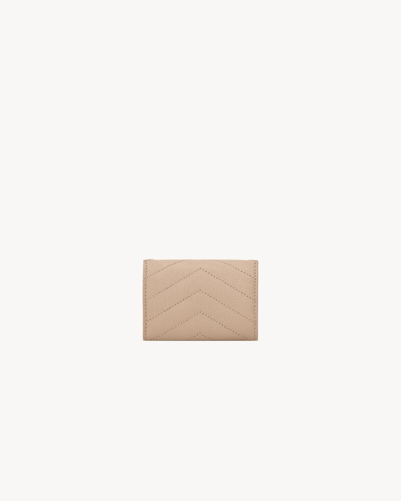 Tiny origami wallet in quilted grained leather