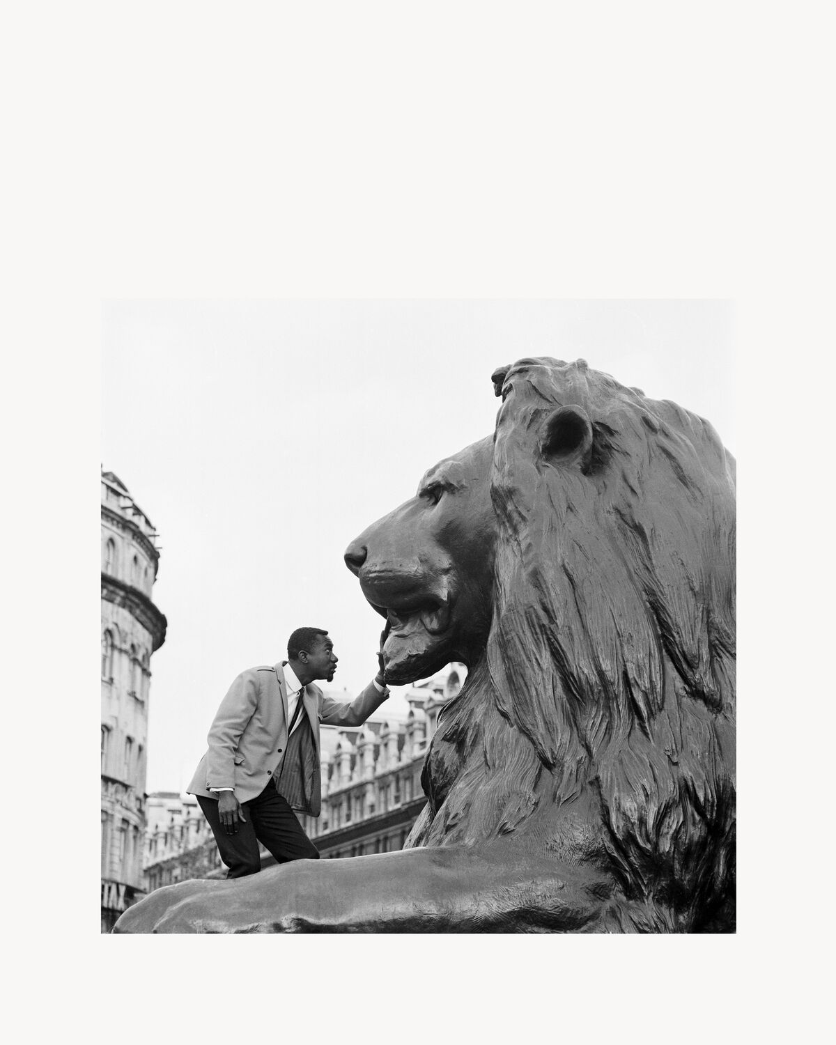 mike eghan, trafalgar square, london, 1966