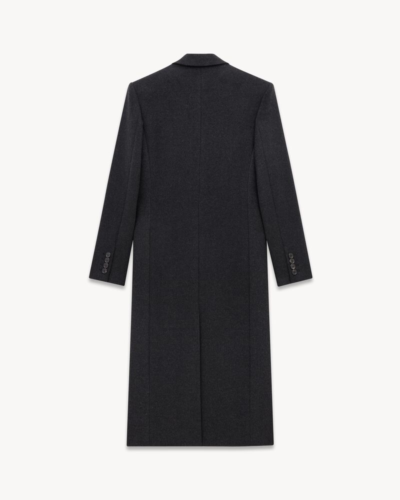 long coat in cashmere and wool felt