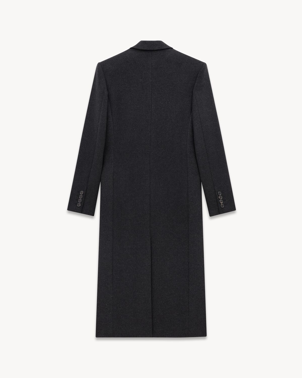 long coat in cashmere and wool felt