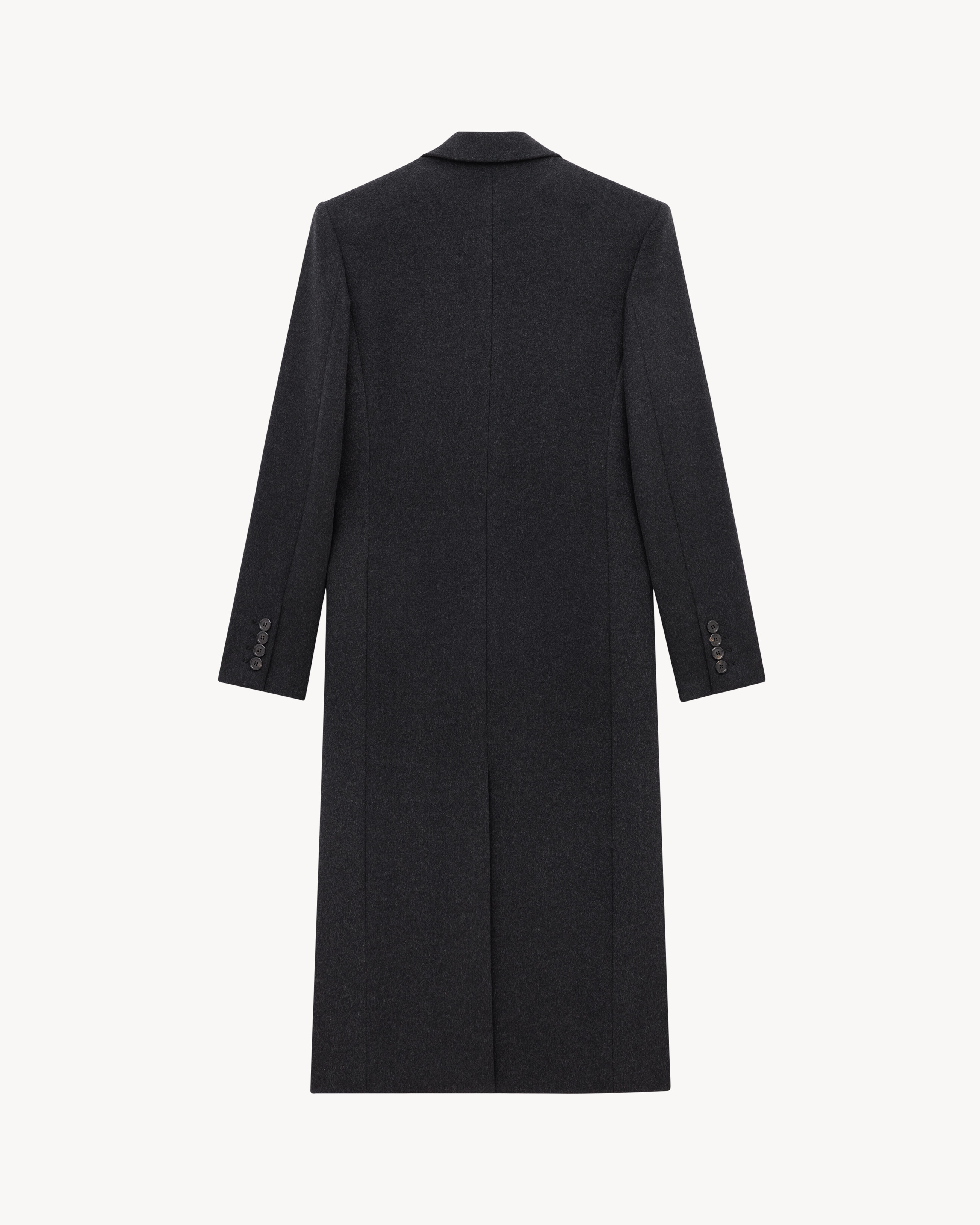 Cappotto lungo in cashmere e feltro di lana