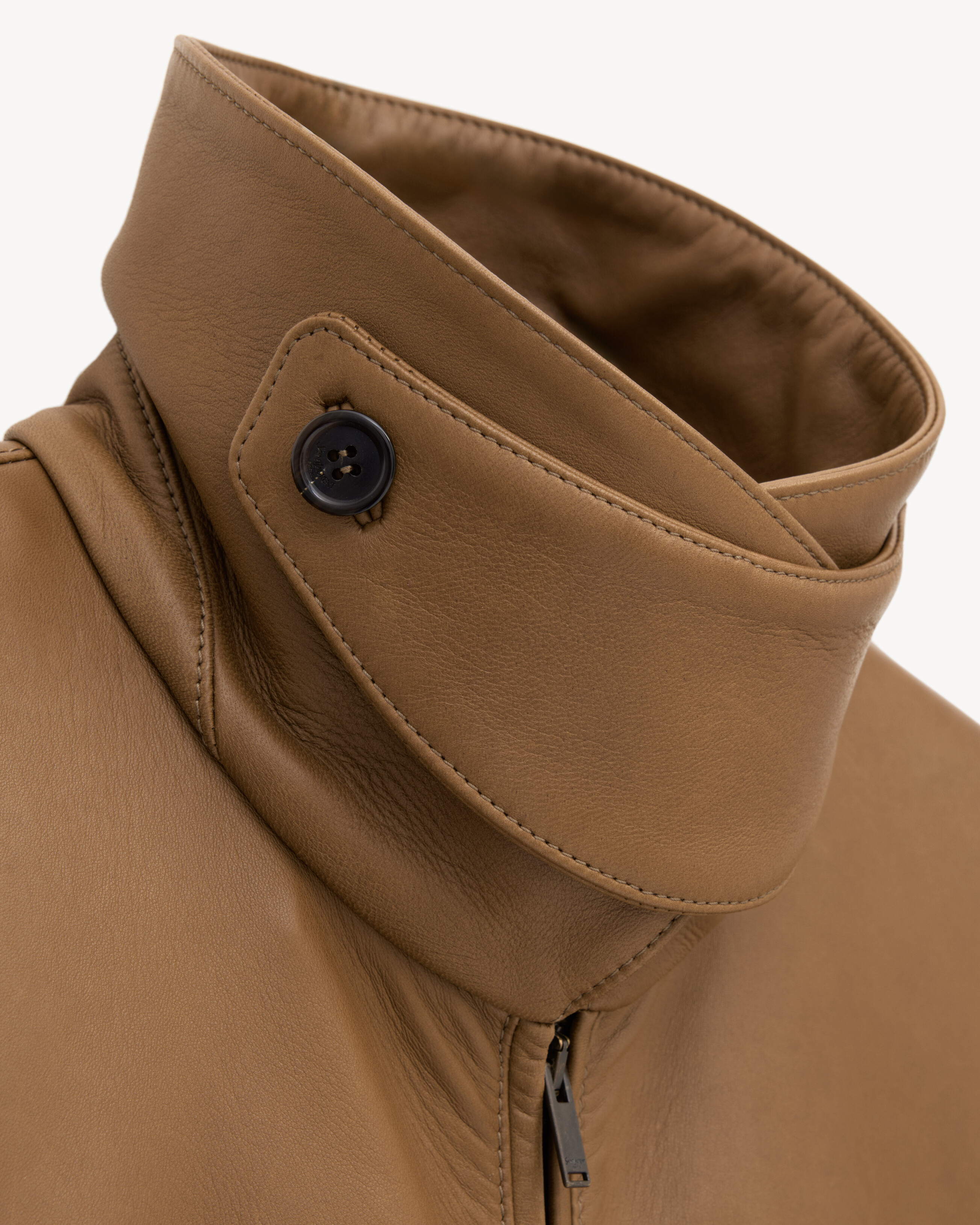 belted jacket in lambskin