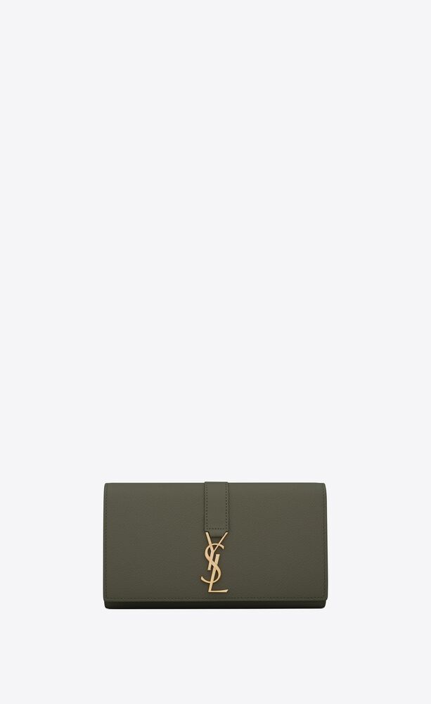 YSL Line large flap wallet in grained leather Saint Laurent United