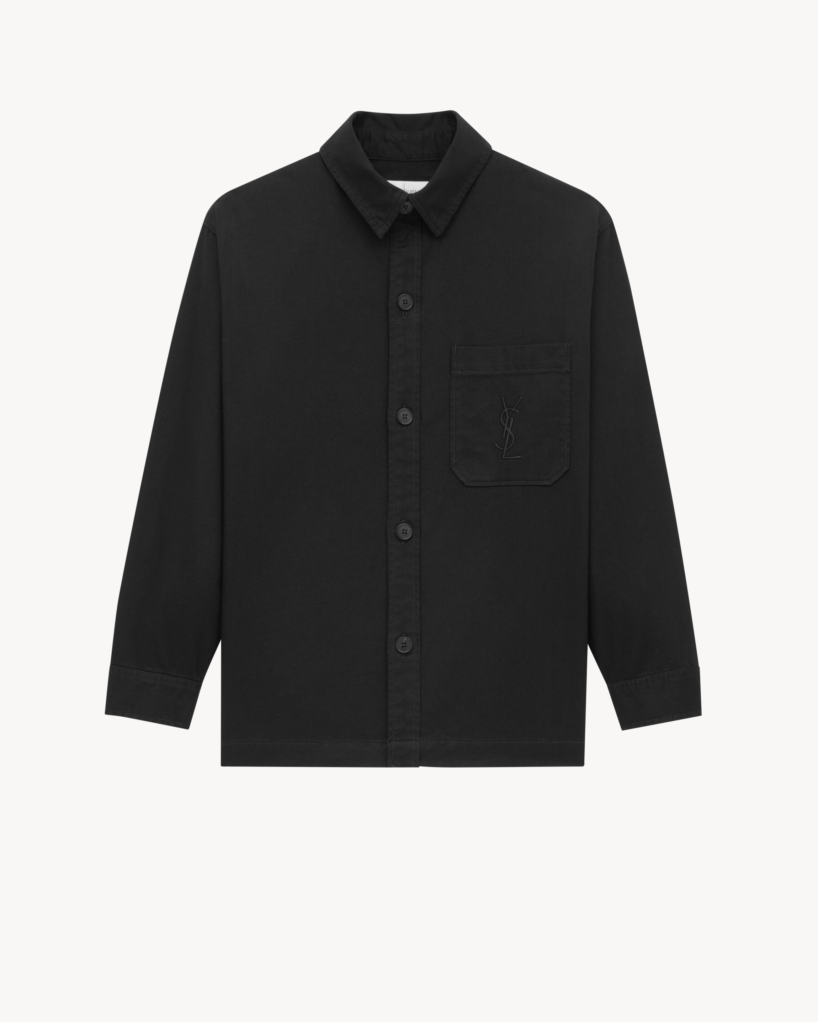 CASSANDRE Overshirt aus Baumwoll- und Leinen-Gabardine
