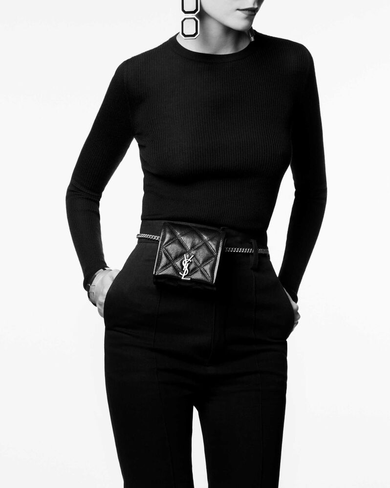 BABY BECKY BELT BAG IN CARRÉQUILTED PATENT LEATHER Saint Laurent